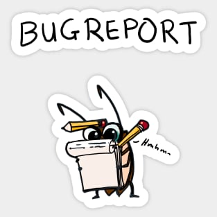 coder shirt bug report Sticker